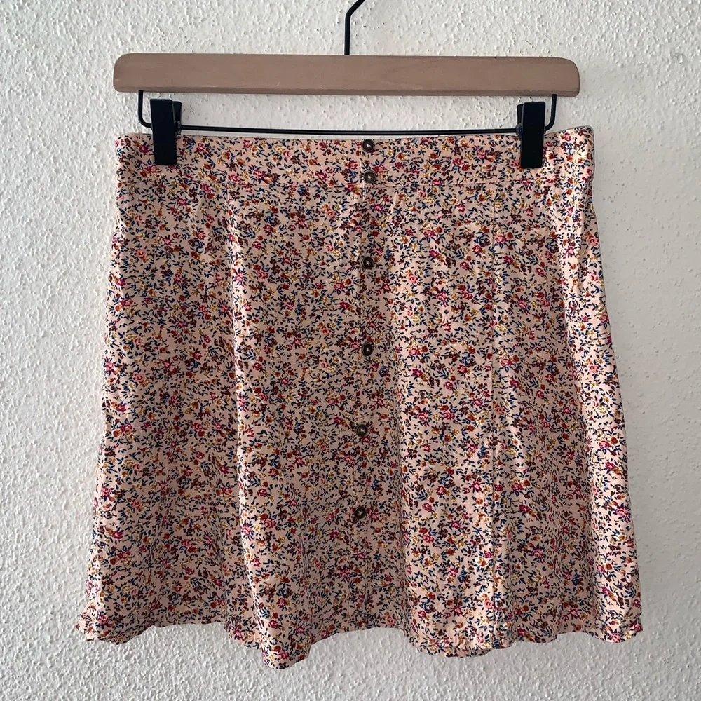 XHILARATION Floral Crop Top Mini Skirt 2pc Set Medium - Picture 8 of 16